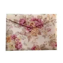 پوشه دکمه دار پاپکو مدل دسته گل کد P-103