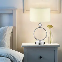 آباژور رومیزی لوتوس لایت مدل روژان شیری کروم