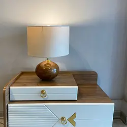 آباژور رومیزی لوتوس لایت مدل نادیا 2 شکلاتی