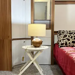 آباژور رومیزی لوتوس لایت مدل نادیا 2 شکلاتی