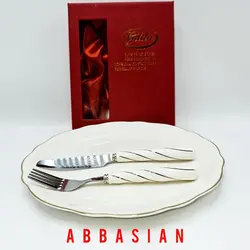 کارد و چنگال میوه خوری سرامیکی گیلدا مدل پیچ
