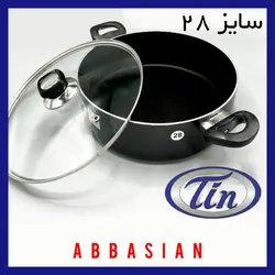 ماهیتابه تین تفلون دیواره بلند سایز 28