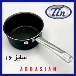 شیرجوش تین تفلون دسته ممتاز استیل سایز 16