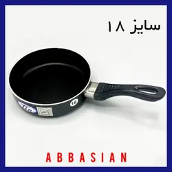 ماهیتابه تین تفلون دسته سایز 18