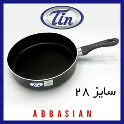 ماهیتابه تین تفلون دسته بلند سایز 28