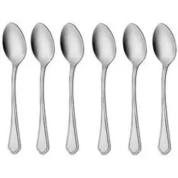 قاشق مربا خوری ناب استیل مدل ونیز ساده 6 پارچه