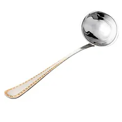 ملاقه سوپ ناب استیل مدل برلین دور طلا 1 پارچه