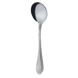 قاشق سوپ خوری ناب استیل مدل ونیز مات ( سندبلاست ) 6 پارچه