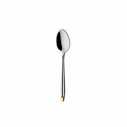 قاشق چای خوری ناب استیل مدل پالرمو دور طلا 6 پارچه