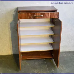 جاکفشی ۵ طبقه کشودار ساخت کابینت مد رنگ قهوه ای | مجتمع مبل فرامد یزد