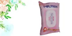 دستمال مرطوب پاک‌کننده آرایش دلفین ۴۲ عددی