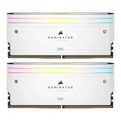 رم کورسیر مدل Dominator Titanium WH RGB 32GB Dual 6600MHz CL32 DDR5