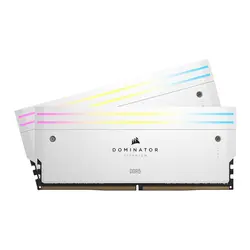 رم کورسیر مدل Dominator Titanium WH RGB 32GB Dual 6600MHz CL32 DDR5