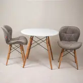 چهارپایه هیدیکا مبلمان مدل لارا پایه ایفلی روکش پارچه