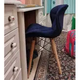 چهارپایه هیدیکا مبلمان مدل لارا پایه ایفلی روکش پارچه