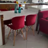 چهارپایه هیدیکا مبلمان مدل لارا پایه ایفلی روکش پارچه