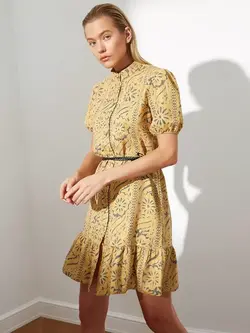 لباس مجلسی زرد رنگ ترندیول