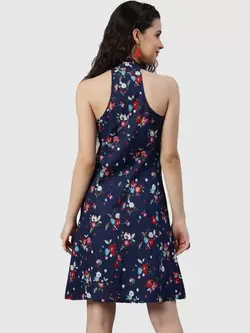 لباس مجلسی آبی رنگ گلدار یاش گالری