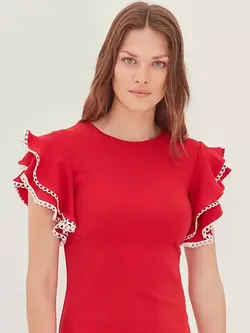 لباس مجلسی قرمز رنگ ترندیول