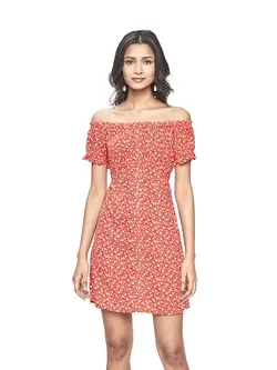 لباس مجلسی قرمز رنگ طرحدار اِی اِن دی