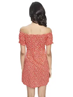 لباس مجلسی قرمز رنگ طرحدار اِی اِن دی