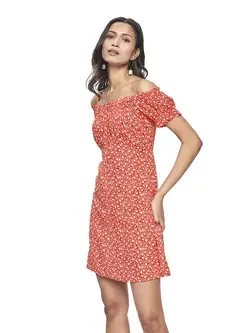 لباس مجلسی قرمز رنگ طرحدار اِی اِن دی