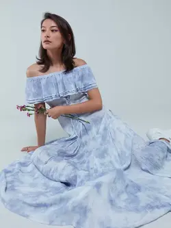 پیراهن آبی رنگ نئون