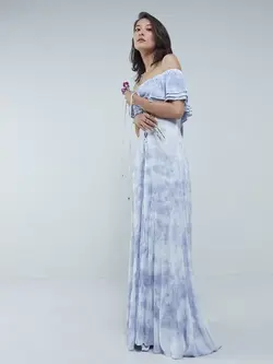 پیراهن آبی رنگ نئون