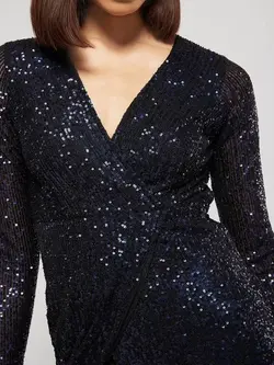 پیراهن سورمه ای رنگ چاک دار آر اس وی پی