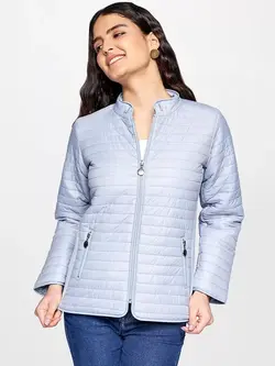 کاپشن آبی رنگ ای ان دی