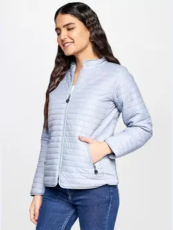 کاپشن آبی رنگ ای ان دی