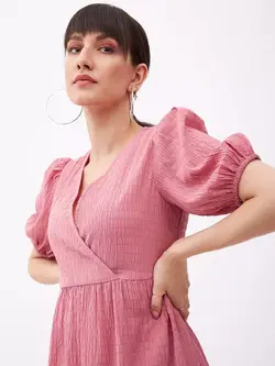 پیراهن صورتی رنگ فیملا