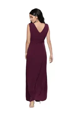 پیراهن شرابی رنگ هارپا