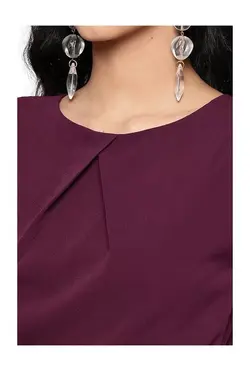 پیراهن شرابی رنگ هارپا