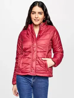 کاپشن عنابی رنگ ای ان دی