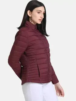 کاپشن شرابی رنگ کازو