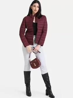 کاپشن شرابی رنگ کازو