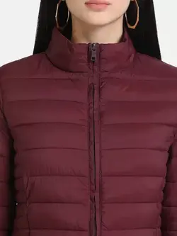 کاپشن شرابی رنگ کازو