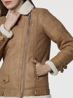 ژاکت قهوه ای رنگ ورومودا