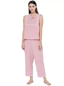 تاپ و شلوار قرمز رنگ چمستری