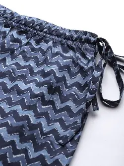 بلوز شلوار سورمه ای رنگ طرحدار آناب هیوتی