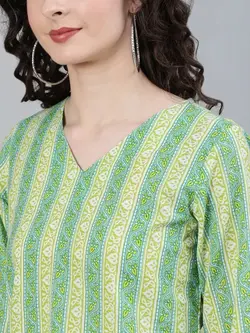 بلوز شلوار سبز آبی جیپور