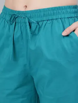 بلوز شلوار سبز آبی جیپور