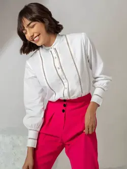 بلوز سفید رنگ توئنتی درس