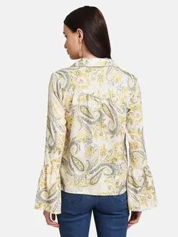 لباس زرد و خاکستری رنگ طرحدار کازو