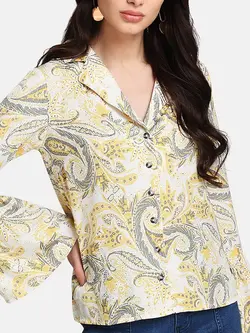 لباس زرد و خاکستری رنگ طرحدار کازو