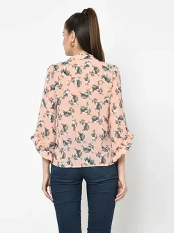 بلوز گلبهی رنگ گلدار لاتین کوارترز