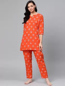 بلوز شلوار نارنجی رنگ آناب هیوتی