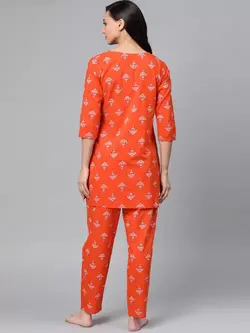 بلوز شلوار نارنجی رنگ آناب هیوتی