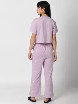 بلوز شلوار بنفش رنگ فوراور